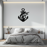 Anchor and Fish Metal Wall Art – Nautical-Inspired Design for Sea Lovers- KAF668