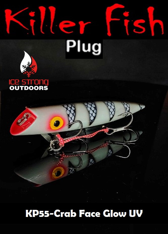 Ice Strong Killer Fish UV Rattling Trolling PLUG - Crab Face Glow UV Ice Strong Killer Fish UV Rattling Trolling PLUG - Crab Face Glow UV