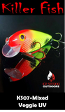 Ice Strong Outdoors - Killer Fish - Rattling Shallow Diver UV - NEW 2026 Colors Just Released!