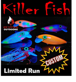 RESTOCKED 5/3/26- Ice Strong Outdoors - CUSTOM Limited Run Killer Fish - Rattling Shallow Diver UV