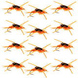 Tungsten Bead Kaufmann's Golden Stone Fly Nymph Rubber Legs - 1 Dozen Hook Size 8