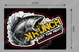 NEW JUNE 2026! Ice Strong Outdoors - Krunch Eat the Meat Die Cut Sticker 5.12" x 3.99"
