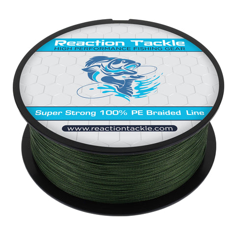low visibility braided fishing line Reaction Tackle Braided Fishing Line - NO FADE Low-Vis Green