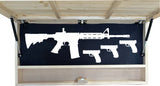 Horse Farm Wall Art Gun Concealment Furniture - Handcrafted Wooden Gun Cabinets - Gun Shelf Hidden Storage for Rifles, Shotguns, & Handguns - Quick Access Hidden Wall Safe (Extra Large)