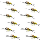 Long Tail Skwala Stone - Squalla Stonefly Dry Fly - 12 Flies Hook Size 10
