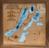 Long, Round, and Pickerel Lakes in Sherburne County, Minnesota