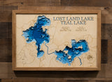 Lost Land Lake and Teal Lake in Sawyer County, Wisconsin