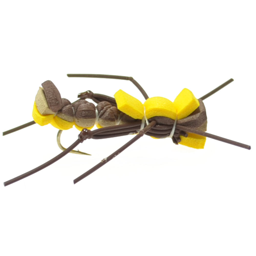 Mantis BLT Foam Body Grasshopper Fly - 1 Dozen Flies Hook Size 10 – Ice ...