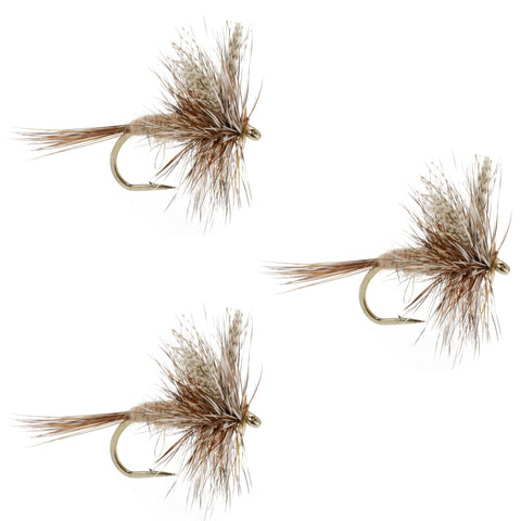 dry fly fishing setting hook 3 Pack March Brown Classic Dry Fly