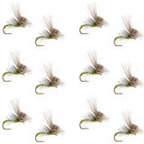 Green Drake Missing Link Mayfly Flies Hook 12 Flies Size 10