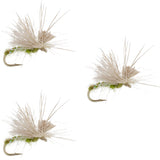 3 Pack Olive Missing Link Caddis or Mayfly Flies Hook Size 16
