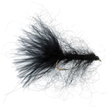 Black Mohair Leech Streamer Fly - 12 Flies Size 8