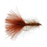 Brown Mohair Leech Streamer Fly - 6 Flies Size 8