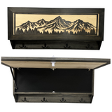 Mountain Scene Concealed Gun Storage Coat, Key, Bag Storage