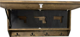 Mountain Scene Welcome Concealment Decor - Handcrafted Wooden Gun Cabinets - Gun Shelf Hidden Storage for Rifles, Shotguns, & Handguns - Quick Access Hidden Wall Safe
