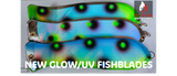 Ice Strong Outdoors - 10" Painted Glow UV Dual Fin Fishblades RESTOCKED JUNE 3, 2026