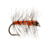 Orange Asher Midge Trout Dry Fly - 6 Flies Size 14