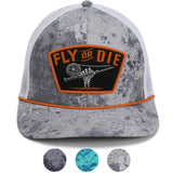 Fly or Die Hat Fly Fishing Mesh Back Rope Cap