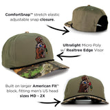Chocolate Lab Duck Dog 5-Panel Camo Visor