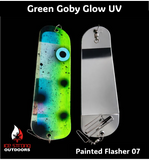 Ice Strong Outdoors - 8.5" Dual Fin Flasher Series - Painted Glow/UV Series - NEW DRIP SERIES LAUNCHED MAY 2026
