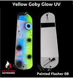 Ice Strong Outdoors - 8.5" Dual Fin Flasher Series - Painted Glow/UV Series - NEW DRIP SERIES LAUNCHED MAY 2026