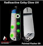 Ice Strong Outdoors - 8.5" Dual Fin Flasher Series - Painted Glow/UV Series - NEW DRIP SERIES LAUNCHED MAY 2026