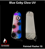 Ice Strong Outdoors - 8.5" Dual Fin Flasher Series - Painted Glow/UV Series - NEW DRIP SERIES LAUNCHED MAY 2026