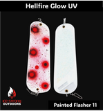 Ice Strong Outdoors - 8.5" Dual Fin Flasher Series - Painted Glow/UV Series - NEW DRIP SERIES LAUNCHED MAY 2026