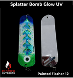 Ice Strong Outdoors - 8.5" Dual Fin Flasher Series - Painted Glow/UV Series - NEW DRIP SERIES LAUNCHED MAY 2026