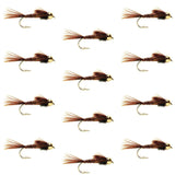 Tungsten Bead Head  Pheasant Tail Nymph 1 Dozen Flies  Size 14