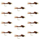 Bead Head Pheasant Tail Nymph 1 Dozen Fly Fishing Flies  Size 12