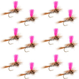 Adams Hi-Viz Parachute Classic Dry Fly - 12 Flies Hook Size 20
