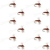 Poly Wing Rusty Spinner Mayfly 12 Flies Hook Size 14