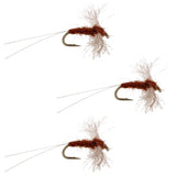 3 Pack Poly Wing Rusty Spinner Mayfly Flies Hook Size 20