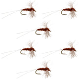 Poly Wing Rusty Spinner Mayfly 6 Flies Hook Size 22