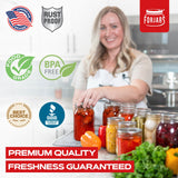 12 Regular Mouth + 12 Wide Mouth Canning Lids and Rings Set of 24