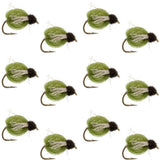 LaFontaine Olive Deep Sparkle Caddis Pupa - 1 Dozen Flies Hook Size 16