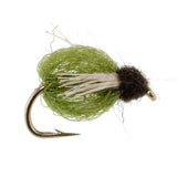LaFontaine Olive Deep Sparkle Caddis Pupa - 1 Dozen Flies Hook Size 16