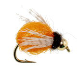 3 Pack Bead Head LaFontaine Amber Deep Sparkle Caddis Pupa - Hook Size 12