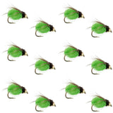 Bead Head LaFontaine Green Deep Sparkle Caddis Pupa - 12 Flies Size 18