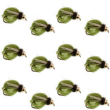 Bead Head LaFontaine Olive Deep Sparkle Caddis Pupa - 12Flies Size 14