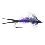 Double Bead Purple Psycho Prince Nymph Fly - 6 Flies Size 10
