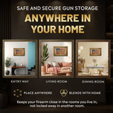 American Flag Patriotic Eagle Secure Hidden Gun Storage Concealment Furniture Firearm Shelf