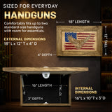 American Flag Patriotic Eagle Secure Hidden Gun Storage Concealment Furniture Firearm Shelf