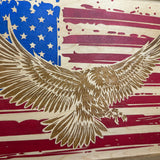 American Flag Patriotic Eagle Secure Hidden Gun Storage Concealment Furniture Firearm Shelf