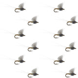 RS2 Gray Emerger Midge - 12 Flies Hook Size 20