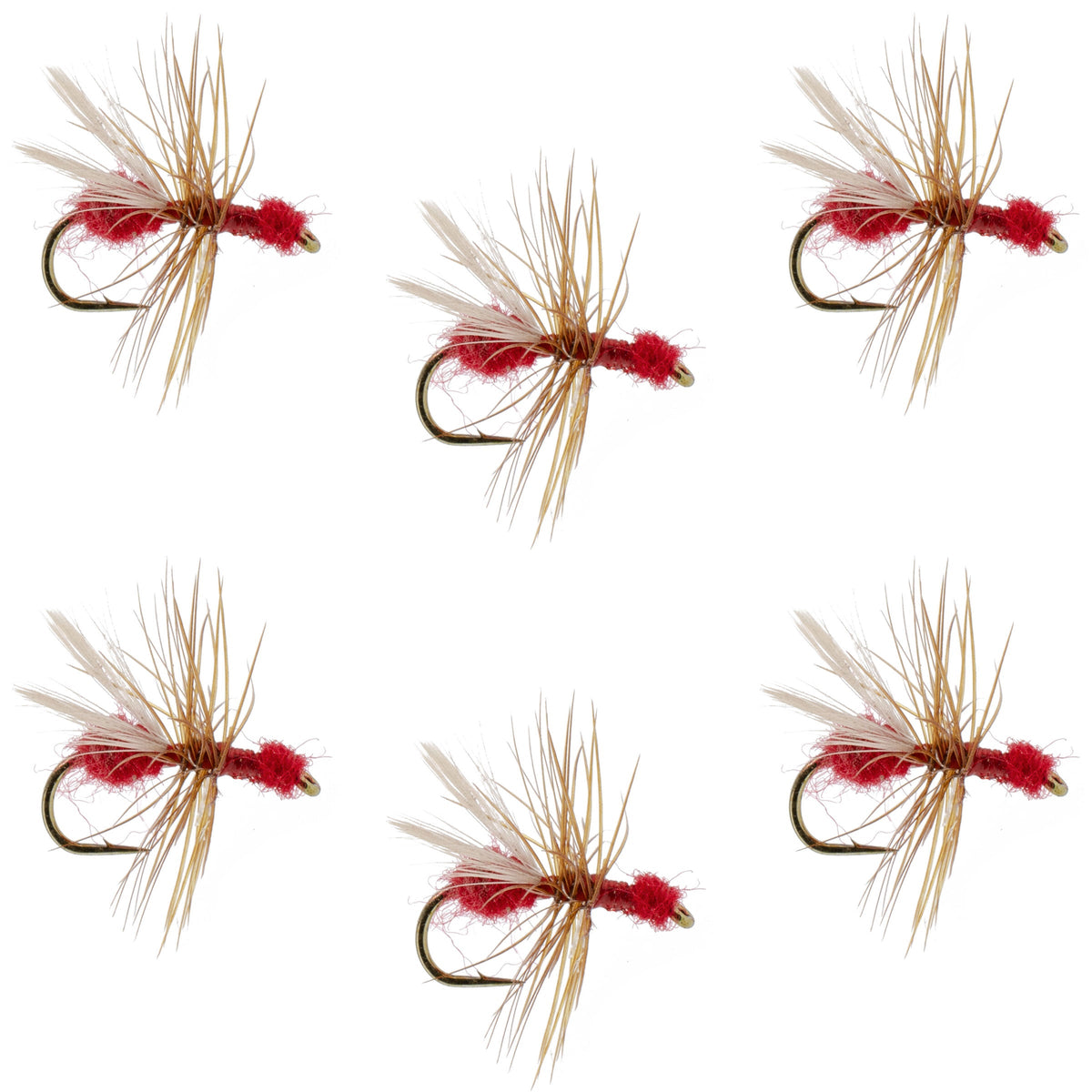 Red Fur Flying Ant Terrestrial Trout Dry Fly - 6 Flies Hook Size 14 ...