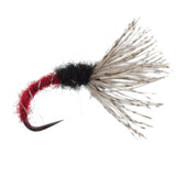 3 Pack Red Zebra Sakasa Kebari - Tenkara Flies - Size 16