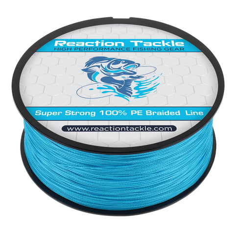 Reaction Tackle Braided Fishing Line - Sea Blue - 65lb / 1000yds Reaction Tackle Braided Fishing Line - Sea Blue - 65lb / 1000yds