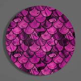 Magenta Marble Fish Scales Glass Wall Art